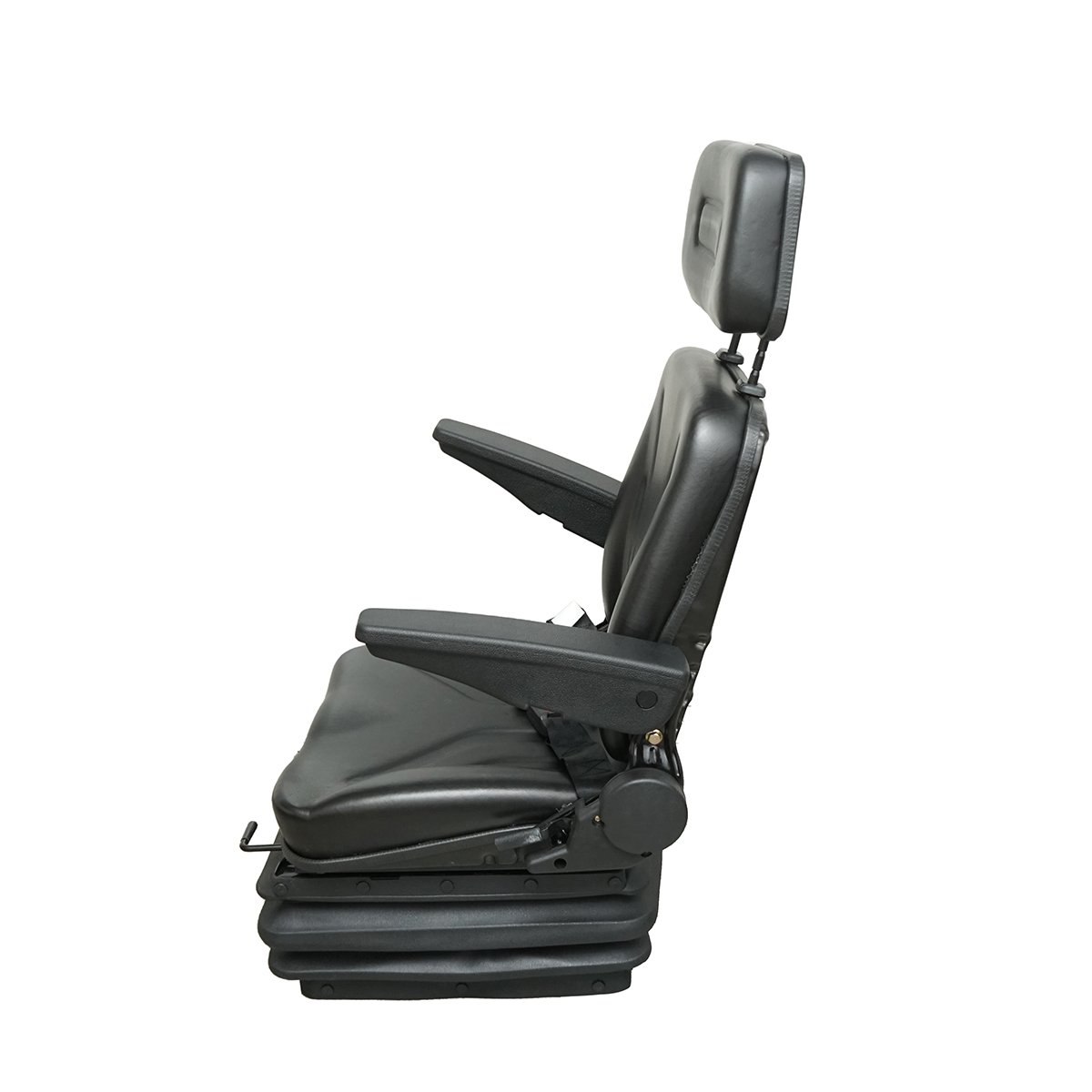 Scaun universal reglabil pe greutate 50-130Kg, cotiere si spatar rabatabil 50-90° pentru tractor, utilaje agricole, industriale, stivuitor